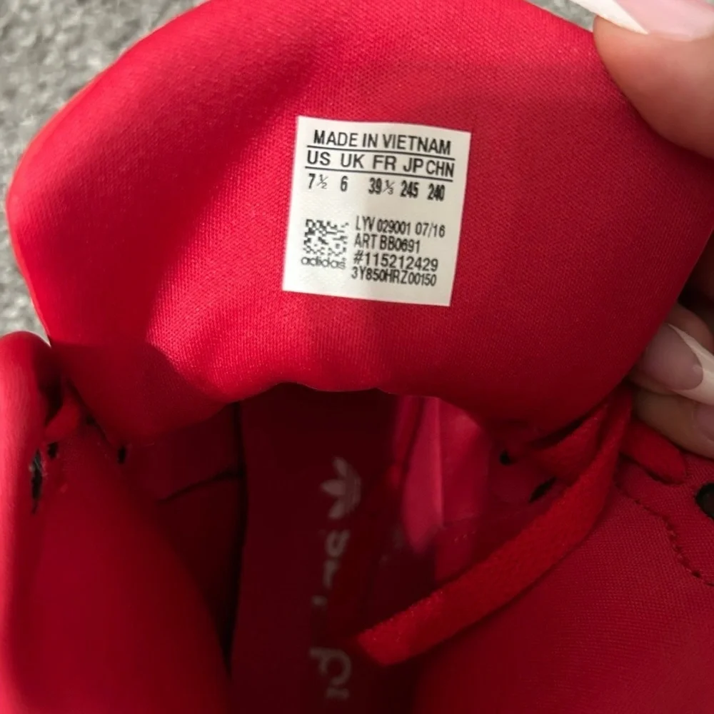 Vintage Adidas High Top Red Sneakers - Picture 4 of 4